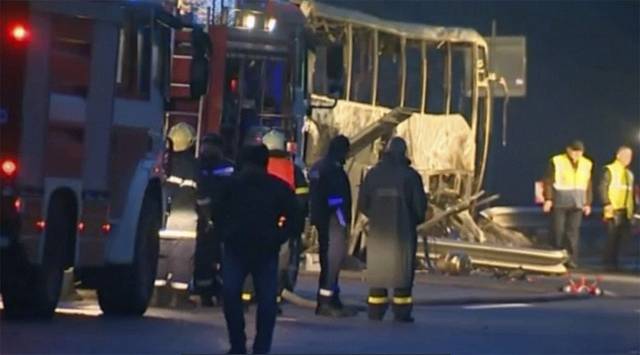 Nehoda autobusu na bulharské dálnici