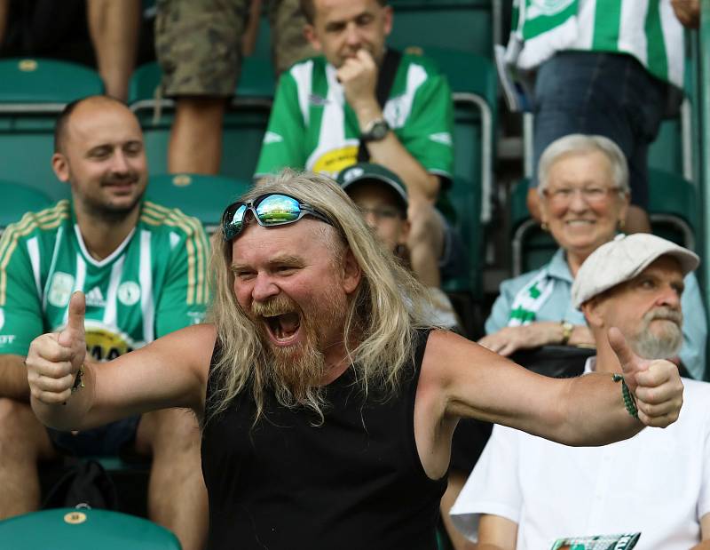 Zápas fotbalové Fortuna ligy mezi Bohemians Praha 1905 a FC Baníkem Ostrava v Ďolíčku 13.srpna.