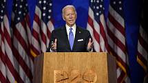 Demokratický kandidát na prezidenta USA Joe Biden v projevu na sjezdu demokratů, 20. srpna 2020