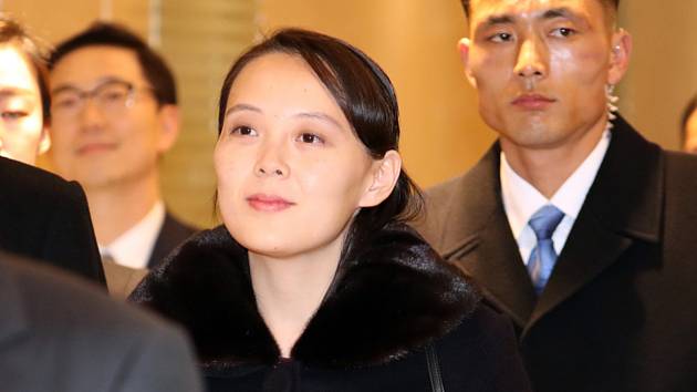 Kim Jo-čong, sestra severokorejského diktátora Kim Čong-una, po příletu do jihokorejského Inčcheonu