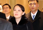 Kim Jo-čong, sestra severokorejského diktátora Kim Čong-una, po příletu do jihokorejského Inčcheonu
