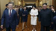 Summit Jižní a Severní Koreje. Prezident Mun Če-in a vůdce Kim Čong-un