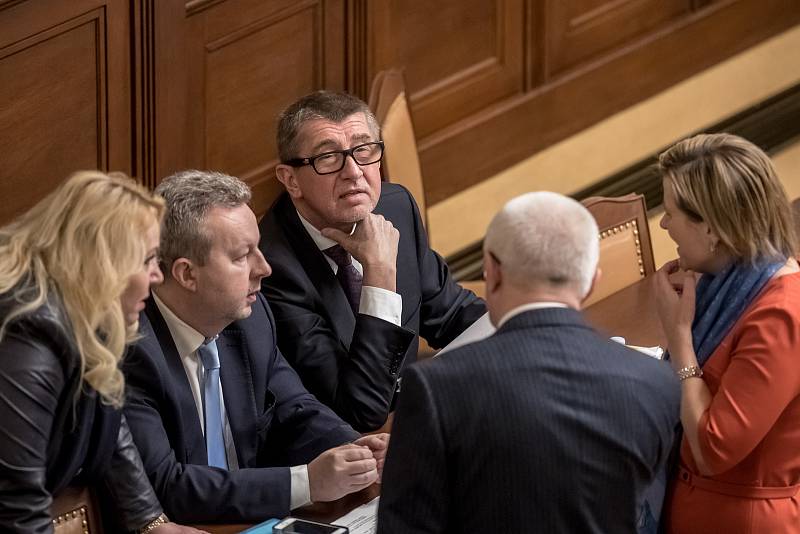 Jednání Sněmovny o žádost o vyslovení souhlasu s trestním stíhání poslanců Andrej Babiš a Jaroslava Faltýnka 19. ledna v Praze.