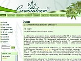 Webové stránky distribuční společnosti CANNABIS Pharma-derm