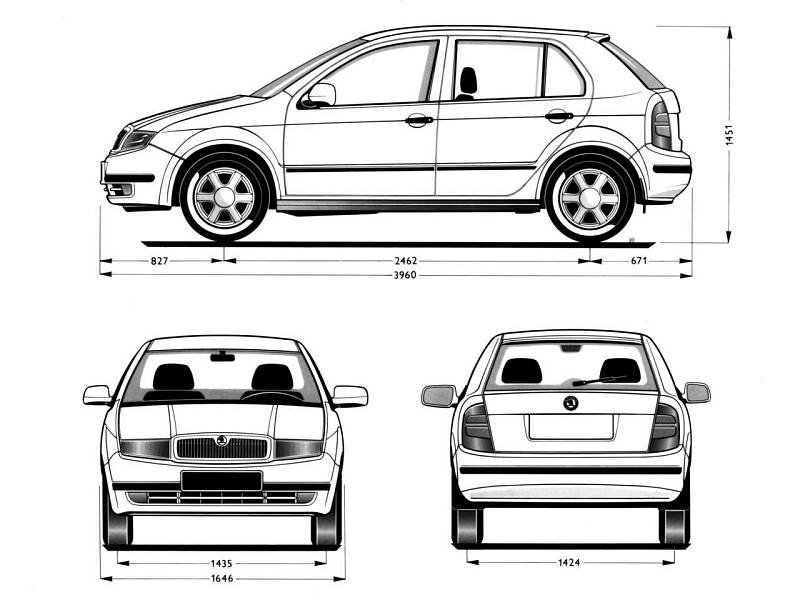 Škoda Fabia první generace.