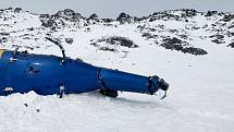 Zřícená helikoptéra na Aljašce, ve které zahynul Petr Kellner