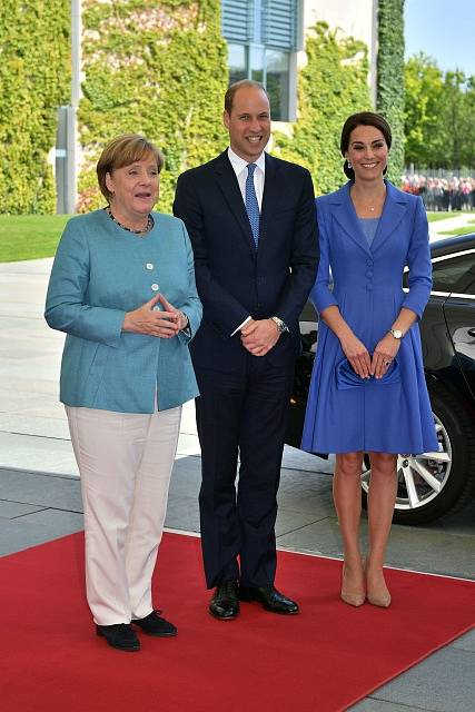 William a Kate s německou kancléřkou Angelou Merkelovou
