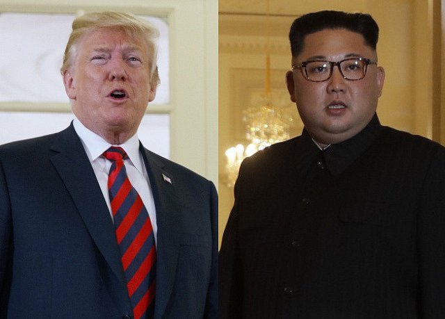 Donald Trump (vlevo) a Kim Čong-un.