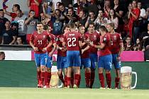 Zápas fotbalové kvalifikace ME 2020 ve fotbale mezi Českem a Bulharskem na Letné