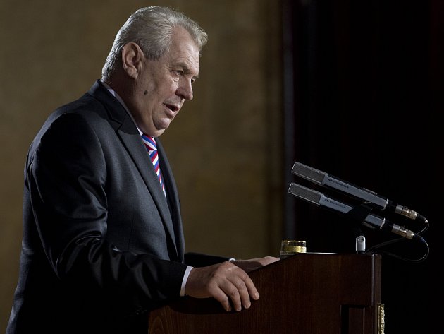 Miloš Zeman při svém prvním prezidenstkém projevu