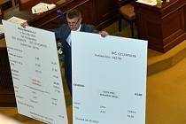 Schůze Sněmovny pokračovala 10. července v Praze. Poslanci debatovali o kontroverzním vládním návrhu na zavedení elektronické evidence tržeb. Na snímku ministr financí Andrej Babiš.