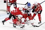 Utkání Švýcarsko - ČR na Švýcarských hokejových hrách ve Fribourgu,