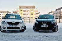 Škoda Yeti a Nissan Qashqai.