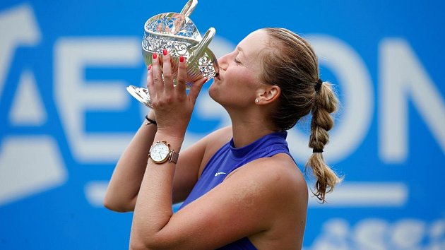 Tenistka Petra Kvitová ovládla turnaj v anglickém Birminghamu.