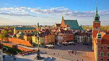 Varšava, pohled na staré město
