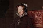 Portrét anglické královny Marie I. (1516-1558), známější jako Marie Tudorovna či jako Krvavá Marie (Bloody Mary), dcery Jindřicha VIII. a Kateřiny Aragonské. Obraz namaloval Anthonis Mor van Dashorst v roce 1554.