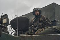 Ukrajinský obrněnec a voják v Charkovském regionu 12. září 2022