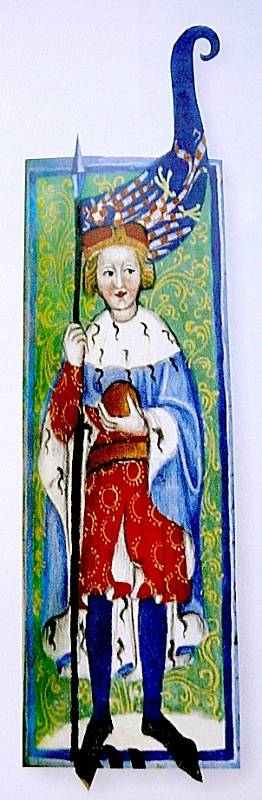 Karel IV. jako markrabě moravský. Po svém zvolení římským a českým králem přenechal tento titul Janu Jindřichovi