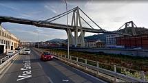 Polcevera Viaduct, nazývaný též Ponte Morandi ve své původní podobě.