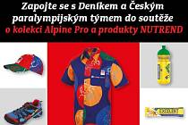 Zapojte se s Deníkem a Českým paralympijským týmem do soutěže o kolekci Alpine Pro – sportovní triko, čepice, boty, lahev na pití  a produkty NUTREND
