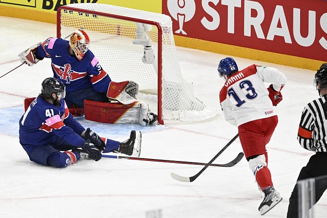 Čeští hokejisté si proti Velké Británii už na MS v hokeji zahráli v roce 2022.