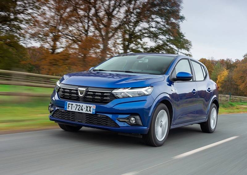 Kategorie malých aut: 2. Dacia Sandero - 2790 kusů