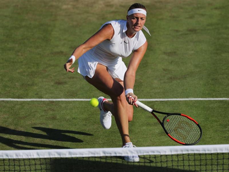 Petra Kvitová na Wimbledonu.