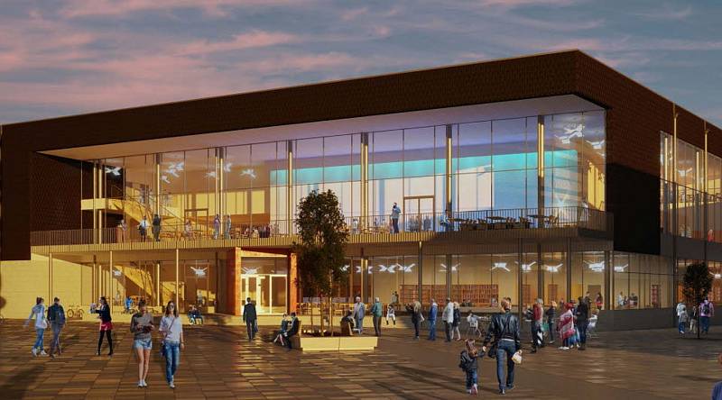 Takto má vypadat kulturní a kongresové centrum Aurora, jež se otevírá v září 2022.