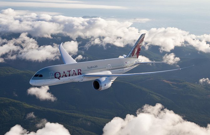 Boeing 787 řečený Dreamliner v barvách společnosti Qatar Airlines