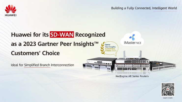 Huawei již počtvrté jmenována volbou zákazníků v oblasti SD-WAN sítí