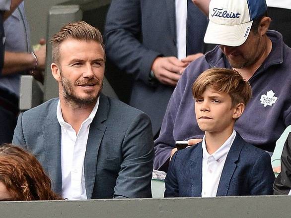 Středa na Wimbledonu: David Beckham se synem