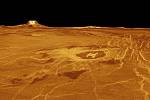 Povrch Venuše s krátery