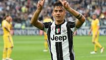 Paulo Dybala z Juventusu se raduje z gólu proti Sampdorii.