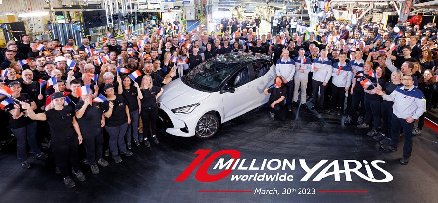 Toyota Yaris s pořadovým číslem 10 000 000