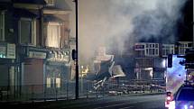 Výbuch a požár v anglickém Leicesteru