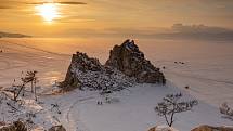 Zamrzlé jezero Bajkal