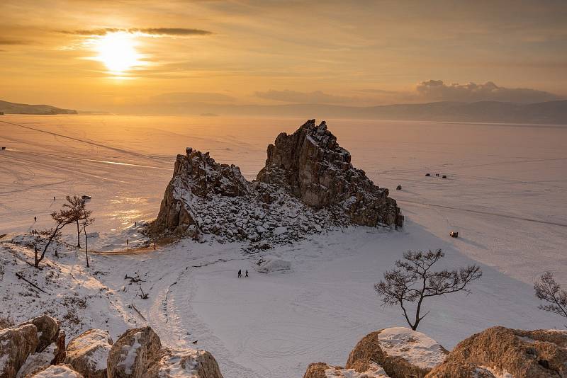 Zamrzlé jezero Bajkal