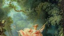 Známý obraz Houpačka namaloval Jean-Honoré Fragonard