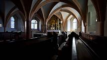 Interiér kláštera Göttweig. V areálu žije na čtyřicet mnichů.