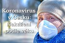 Infikovaných osmdesátníků a starších pacientů je v České republice už téměř osm desítek.