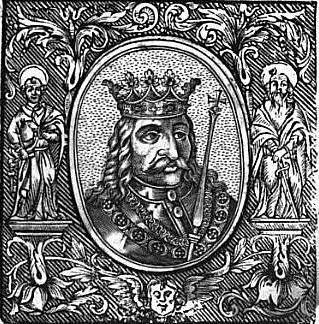 Stylizovaný portrét Jiřího z Poděbrad