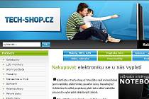 Internetová stránka Tech-shop.cz