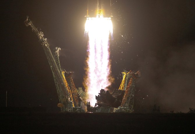Start ruské rakety Sojuz-FG - ilustrační foto