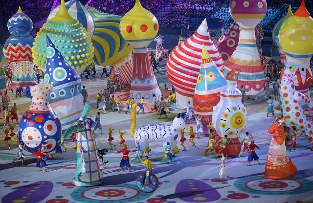 Slavnostní zahájení olympijských her v Soči.
