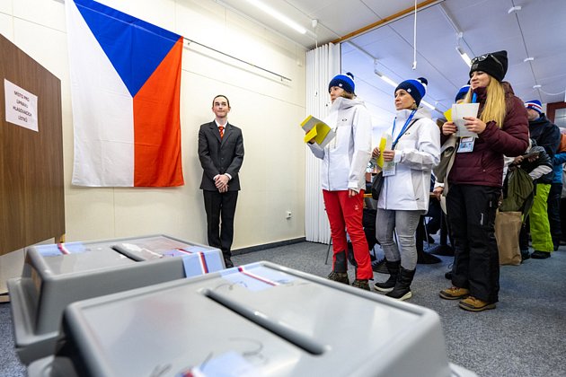 Druhé kolo prezidentských voleb, 27. ledna 2023, Špindlerův Mlýn, Trutnovsko.