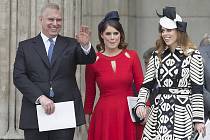 Princ Andrew, princezna Eugenie, princezna Beatrice