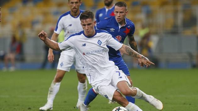 Zápas mezi Slavií Praha a Dynamem Kyjev skončil pro slávisty prohrou 0:2.