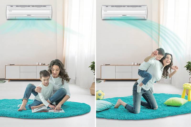 Splitová nástěnná klimatizace Hisense se hodí pro chlazení, ale i temperování nebo vytápění místností od 14 m3 (model 3 kW) až do 38 m3 (model 7 kW). Optimální teplotu, vlhkost a distribuci vzduchu zajišťuje chytrá technologie TMS.