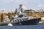 Ruská válečná loď Moskva na snímku z 11. září 2008.