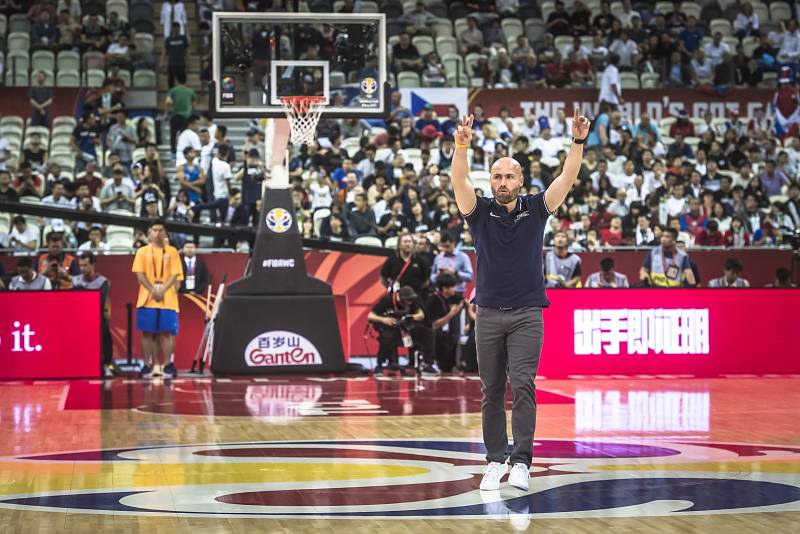 Utkání basketbalového mistrovství světa mezi Českem a USA